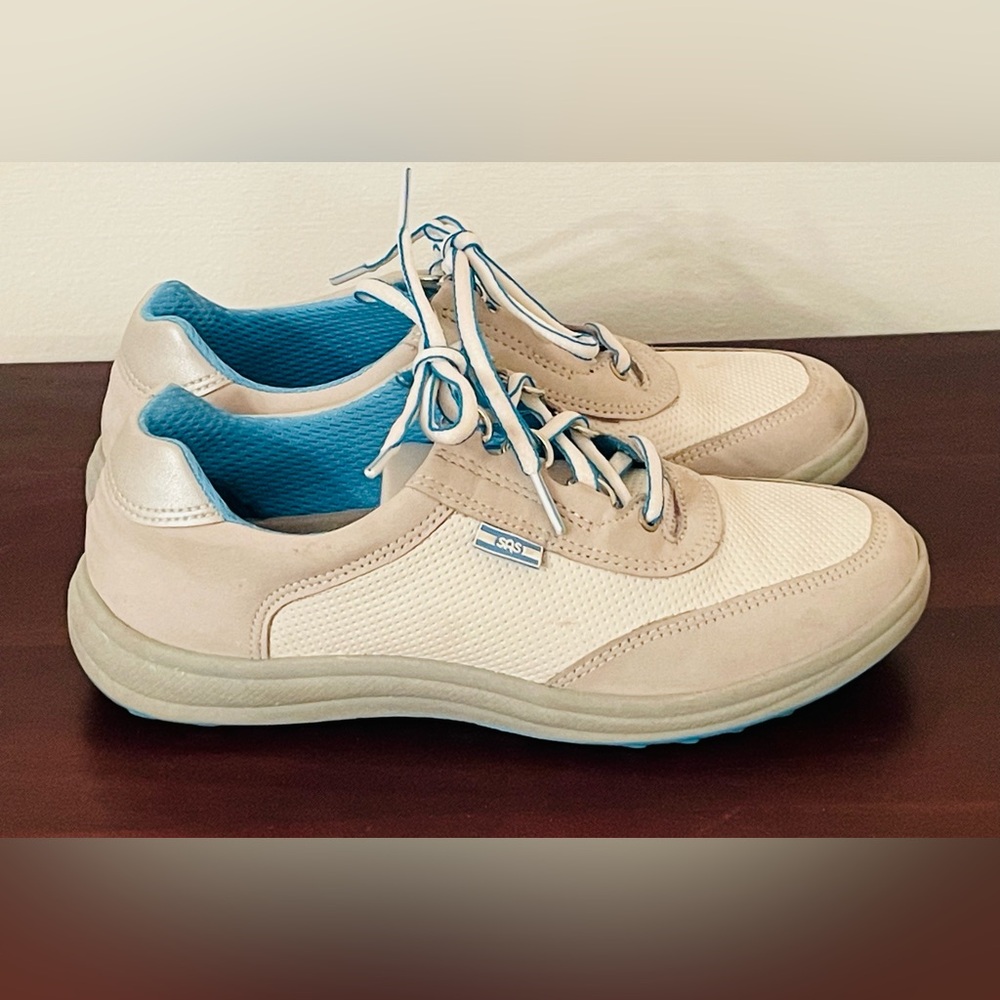 SAS Sporty Sneakers Walking Shoes 5M Light Gray/Grayish White - Picture 4 of 11